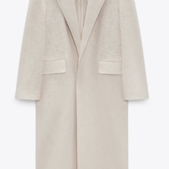 🔖 ZARA Oversized Vanilla/Cream Coat Small - Picture 6 of 6